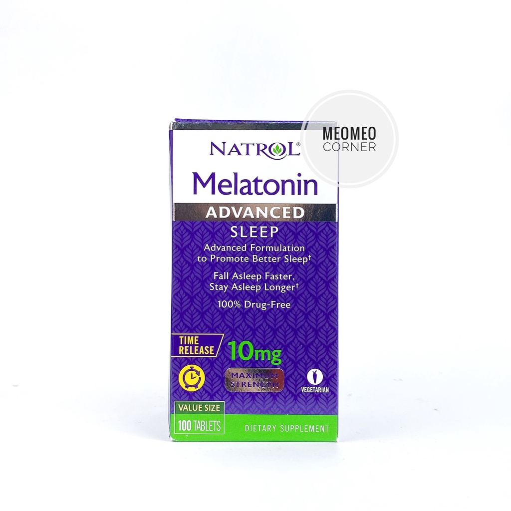 Viên Natrol Melatonin Advance Sleep hỗ trợ giấc ngủ Natrol Melatonin 10mg Mỹ
