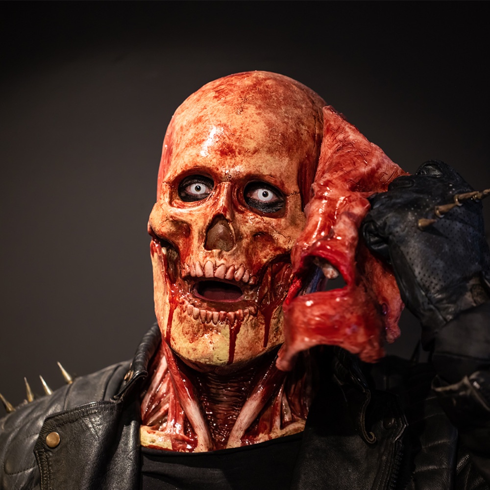 Mặt Nạ Cao Su Hóa Trang Halloween Hình Đầu Lâu Kinh Dị