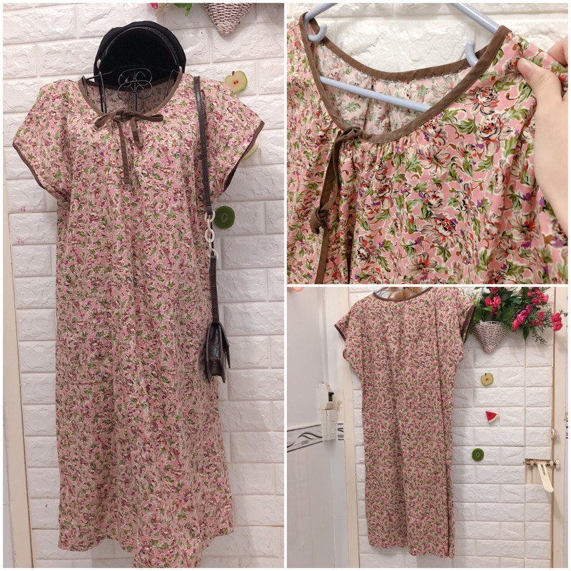 Đầm hoa xô tole Nhật dưới 65 kg