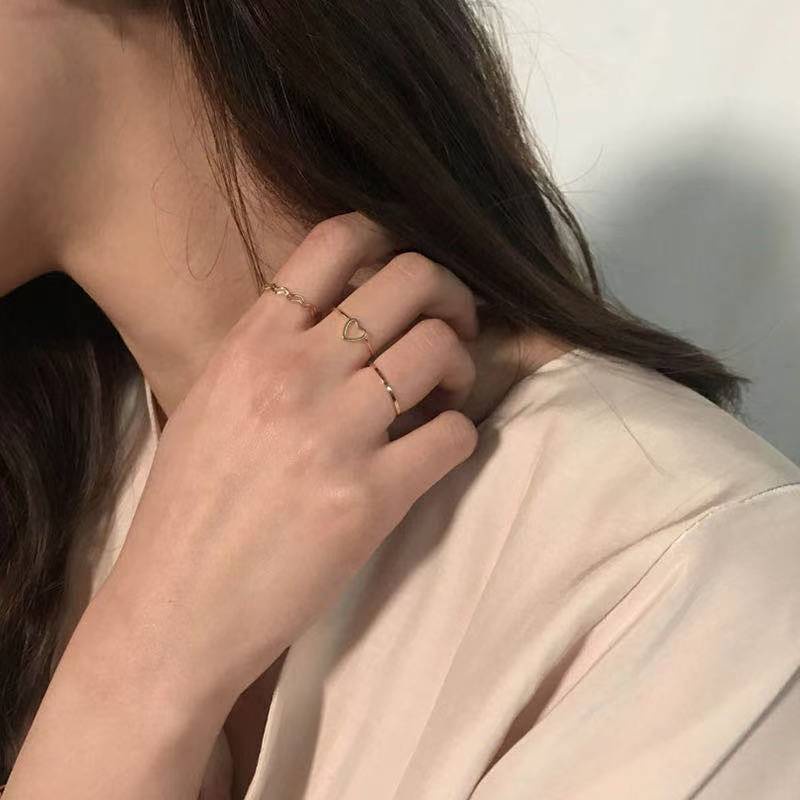 Nhẫn hợp kim phong cách Nhật Bản sang trọng 210807