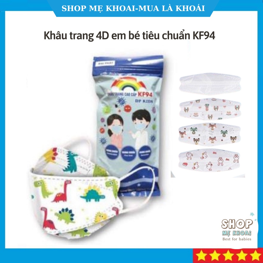 Khẩu trang y tế, khẩu trang trẻ em 4 lớp kháng khuẩn, công nghệ Hàn Quốc KF94 KIDS - Shop Mẹ Khoai