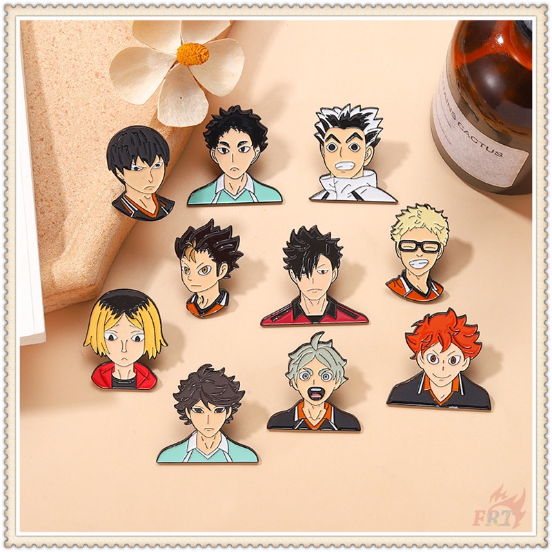 ★ Haikyuu!! - Ghim Cài Áo Anime ★ 1 Huy Hiệu Gài Balo Tráng Men Hình Người Hâm Mộ