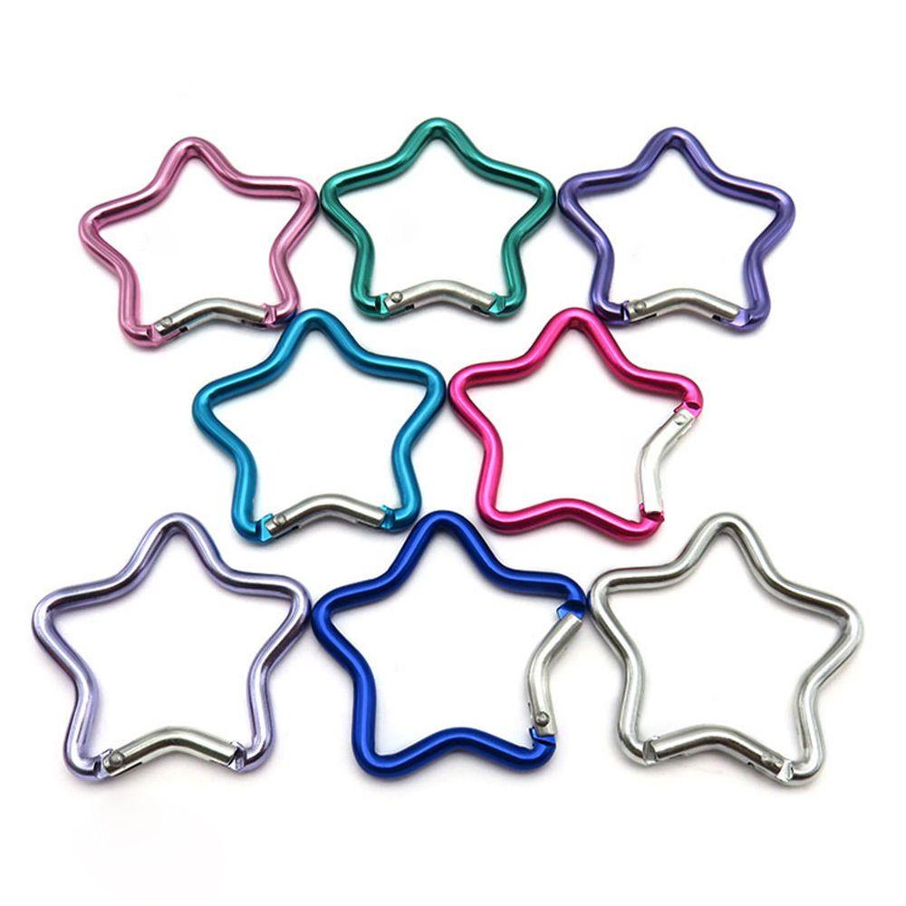 Set 6 / 12 Móc Khóa Carabiner Bằng Hợp Kim Nhôm Nhiều Màu An Toàn Cho Hoạt Động Thể Thao Ngoài Trời