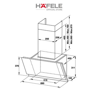 MÁY HÚT MÙI HAFELE HH-WG90B