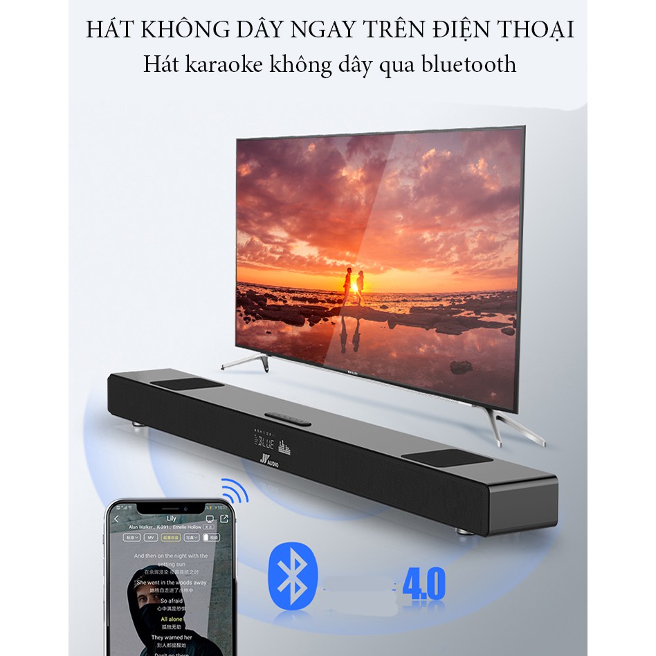 loa karaoke gồm 2 micro không dây kết nối tivi smart hat youtube A9K AUDIO