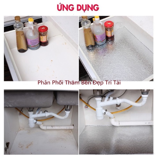 [Chính hãng] Giấy Bạc Dán Nhà Bếp - Cuộn 60CM X 3m  decal giấy dán bếp tráng nhôm cách nhiệtTRÍ TÀI VIỆT NAM