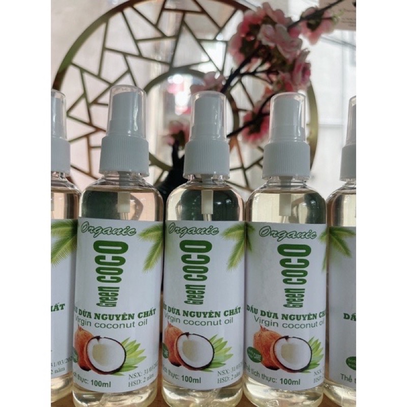 Tinh dầu dừa nguyên chất 100ml ép lạnh Grencoco cực tốt chai xịt