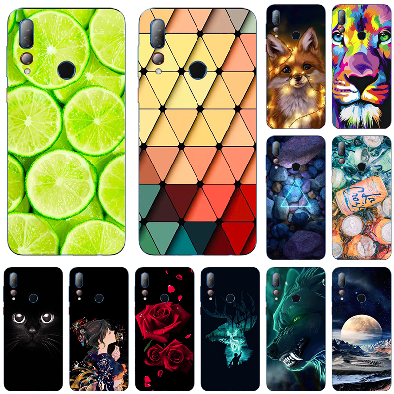 Ốp điện thoại TPU mềm in hình mèo và hoa sang trọng cho HTC Desire 19 Plus 19+ Desire19+ Desire19Plus 19Plus