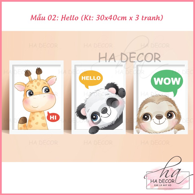 Combo bộ tranh trang trí phòng cho bé - Kích thích tư duy hình ảnh