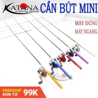 Cần câu bút mini - máy đứng máy ngang