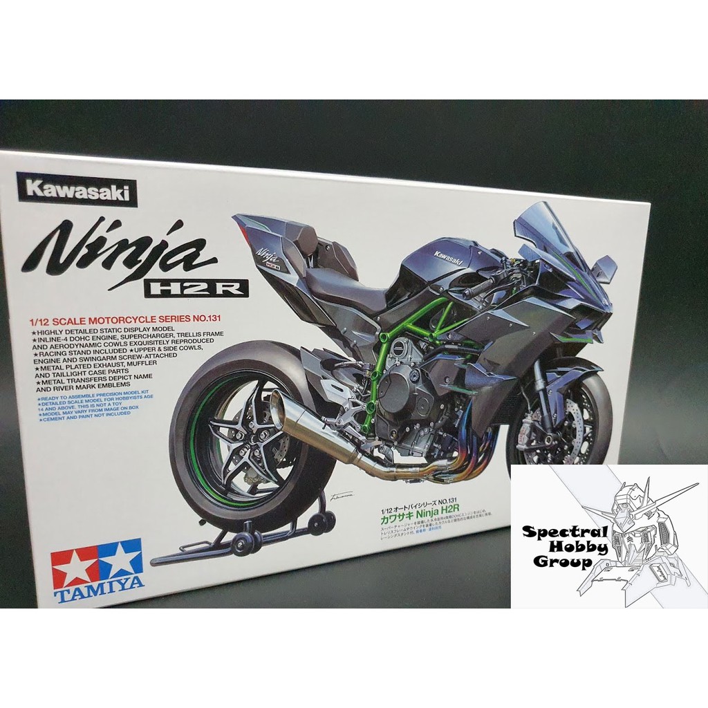 Mô hình nhựa lắp ráp Tamiya 1/12 Kawasaki Ninja H2R Motorcycle Series No. 131