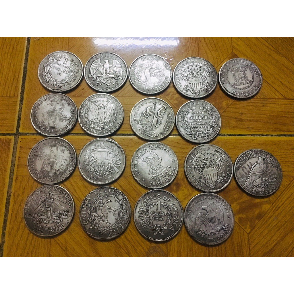 Đồng Xu Bạc Nghệ Thuật Kỉ Niệm 1972 1986 các năm các nước Anh Pháp Mỹ
