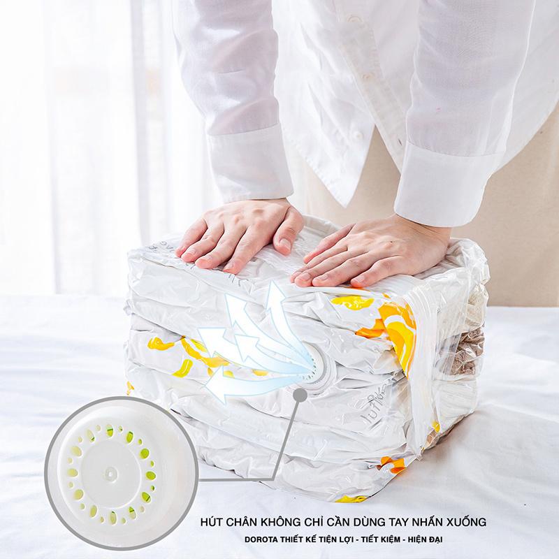 Túi hút chân không đựng chăn mền không cần dùng bơm tái sử dụng chống mốc loại lớn 80x100 FL810