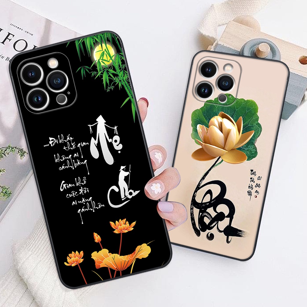 Ốp lưng iphone 12 PRO / 12 PRO MAX / 13 PRO / 13 PRO MAX in hình chữ tài chữ lộc, Cha Mẹ, bình an SIÊU ĐẸP