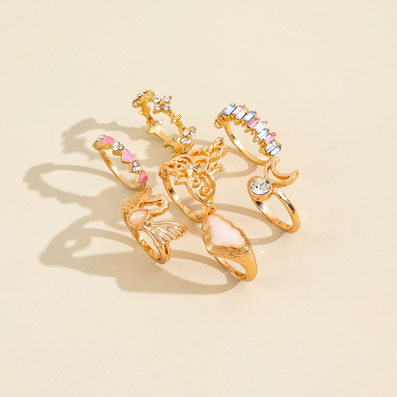 Set 7 Nhẫn Thời Trang Vintage Dành Cho Nữ