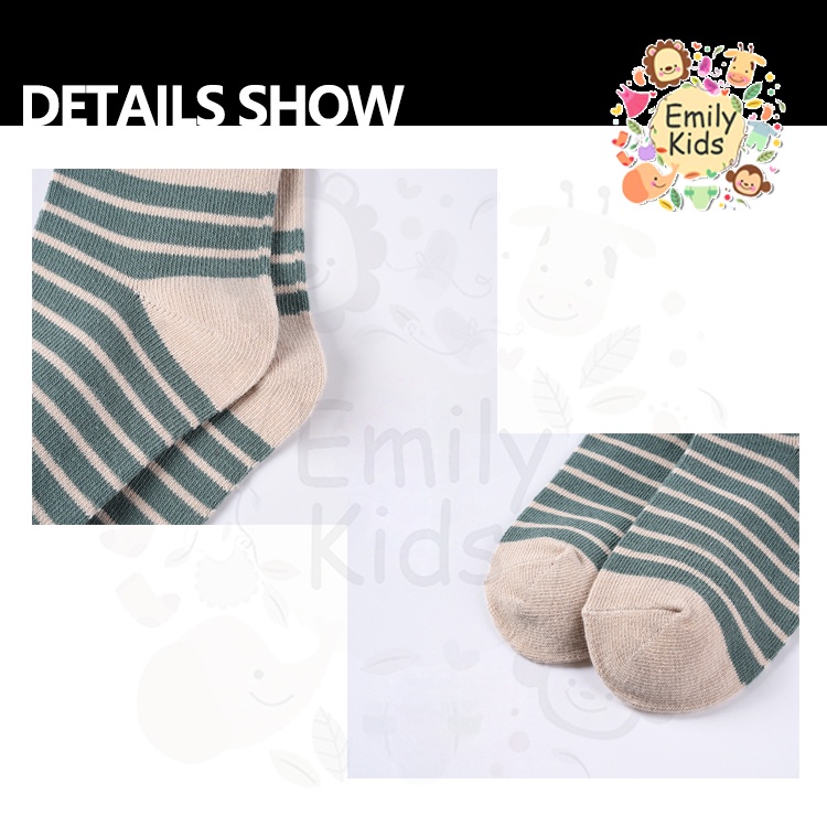 Set 5 Đôi Vớ Cotton Kẻ Sọc / Hoa Thời Trang Chất Lượng Cao Cho Bé Gái Từ 1-12 Tuổi