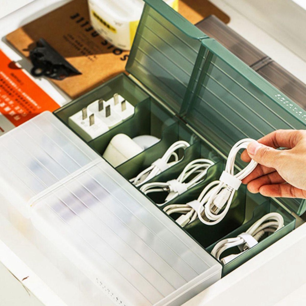 Giá Đỡ Phân Loại Dây Cáp Bằng Nhựa Tiện Dụng Cho Văn Phòng