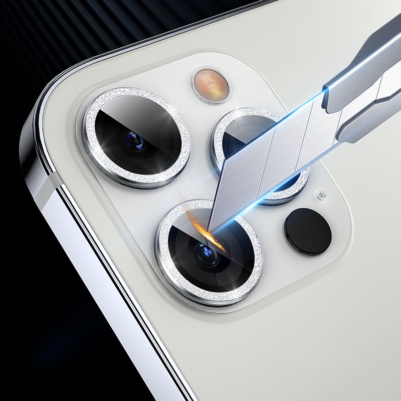 Kính bảo vệ ống kính máy ảnh kim cương long lanh nhiều màu phù hợp cho iPhone 13 12 11 Pro Max 12 Mini