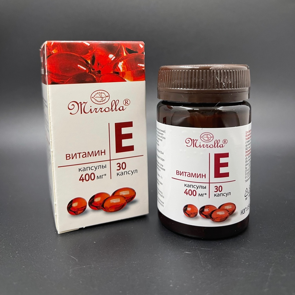 Vitamin E Đỏ Nga Mirrolla, 270mg Và 400mg, Giúp Làn Da Khỏe Mịn Màng, Trắng Sáng, Căng Bóng