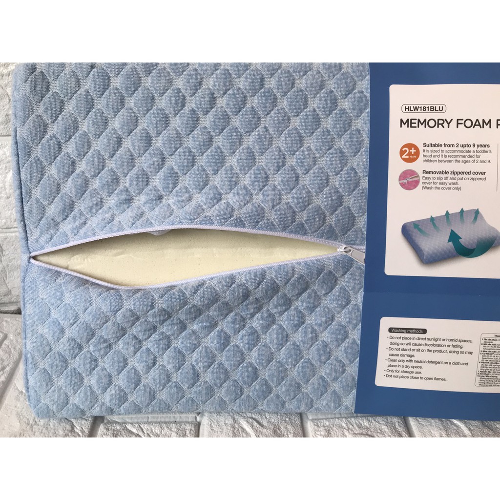 Gối Memory Foam 50D Hình chữ nhật Lock&Lock Màu Trắng HLW114 Hàng chính hãng