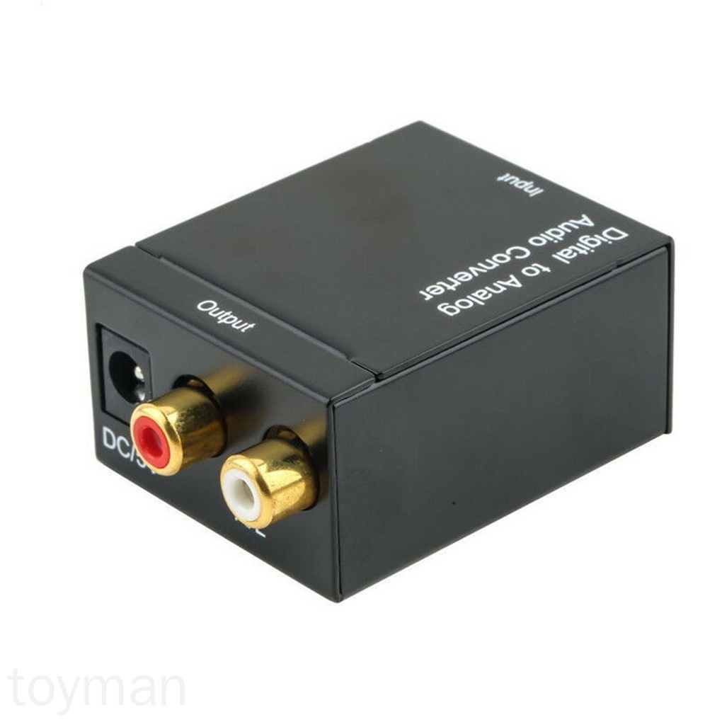 Optical Coaxial Toslink Digital To Analog Audio Converter Adapter RCA L/R 3.5mm Output Port toyman