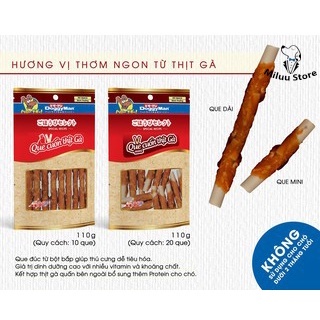 Que cuốn thịt gà 10 cây DOGGY MAN (100g) [THỨC ĂN CHO CHÓ] (82059-tp)