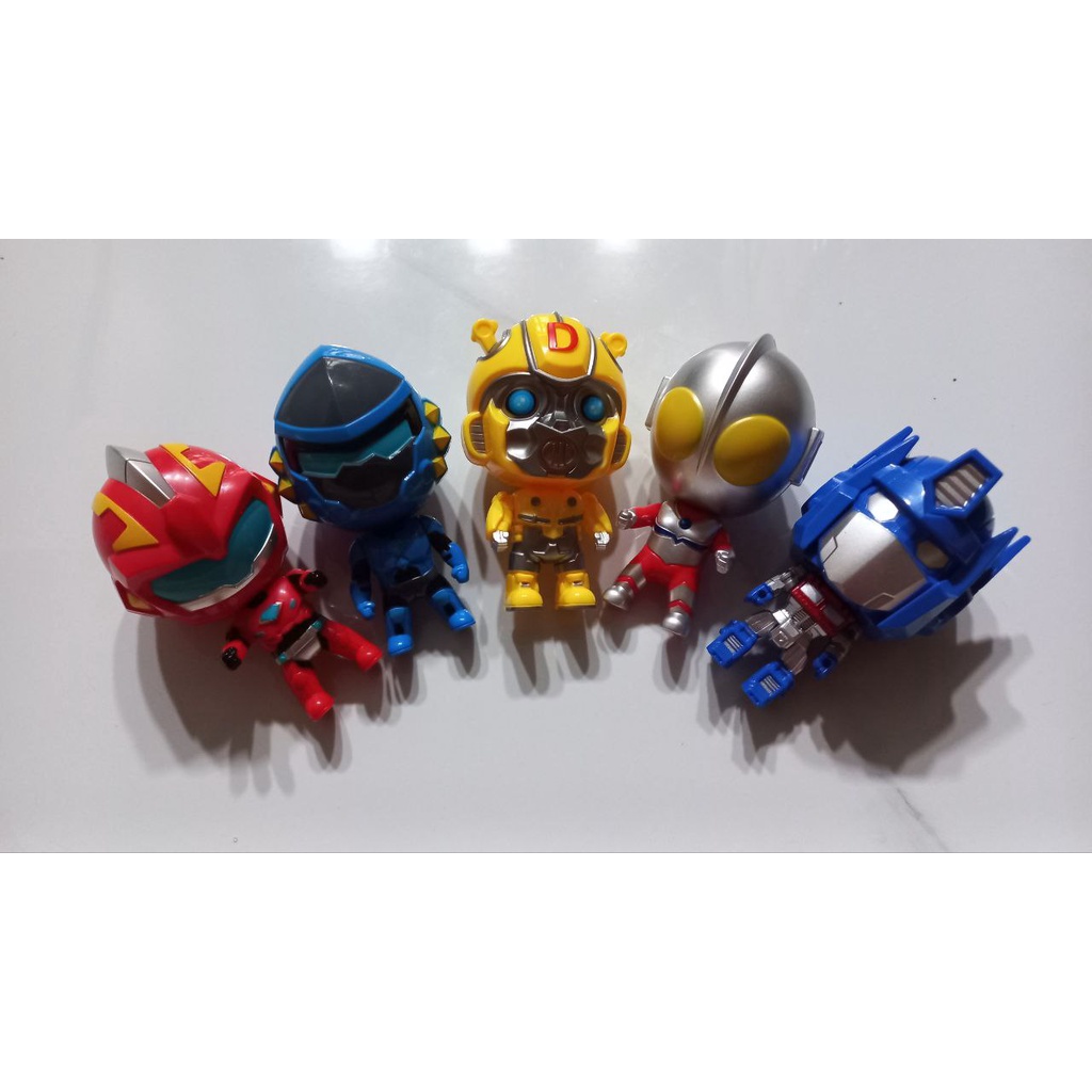 Đồ Chơi Mô Hình Ultraman, Siêu Nhân Đầu Bự, Đồ Chơi Lắp Ghép Cho Bé, Size Mini 02144