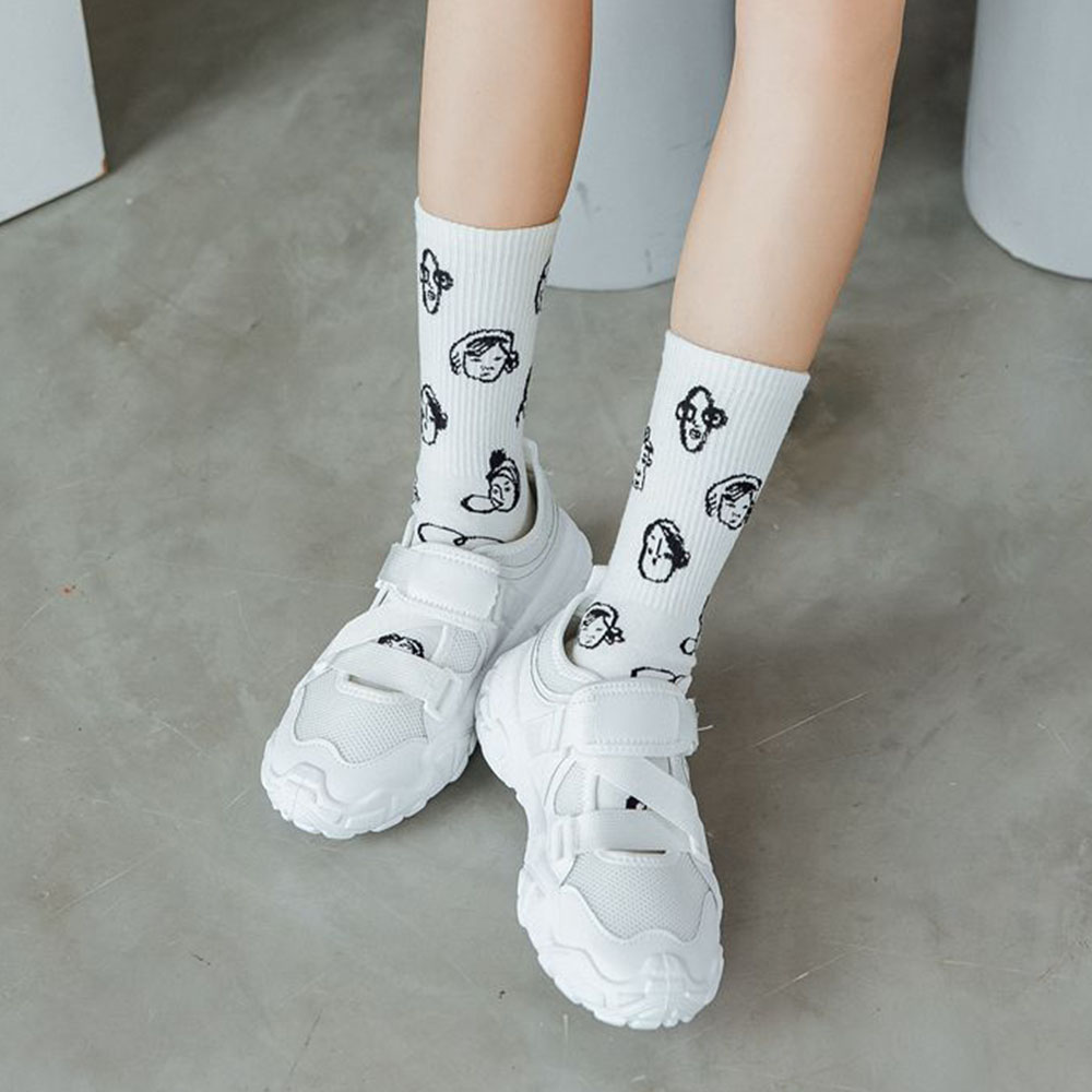 Tất Nữ Mềm Mại Co Giãn In Chữ Mxmusty