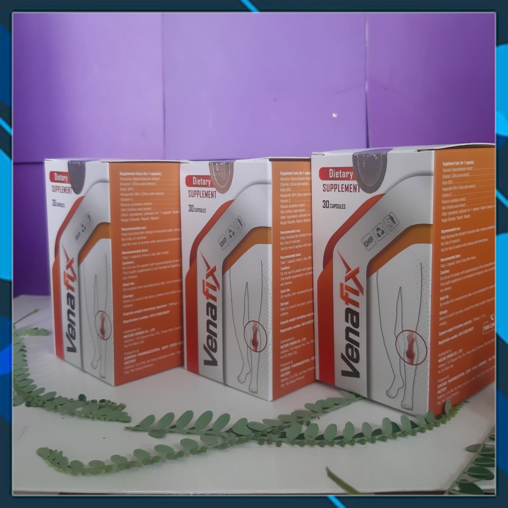 Viên Tĩnh Mạch VENAFIX - Ngừa Suy Giản Tĩnh Mạch Chống Chuột Rút Bắp Chân Khỏe Mạnh - CHÍNH HÃNG 30 VIÊN