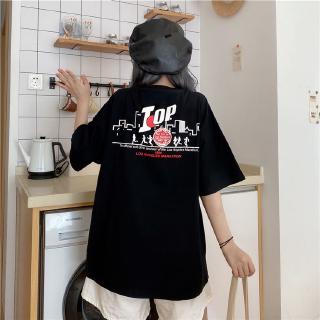 Áo thun form rộng in chữ thời trang cá tính cho nữ