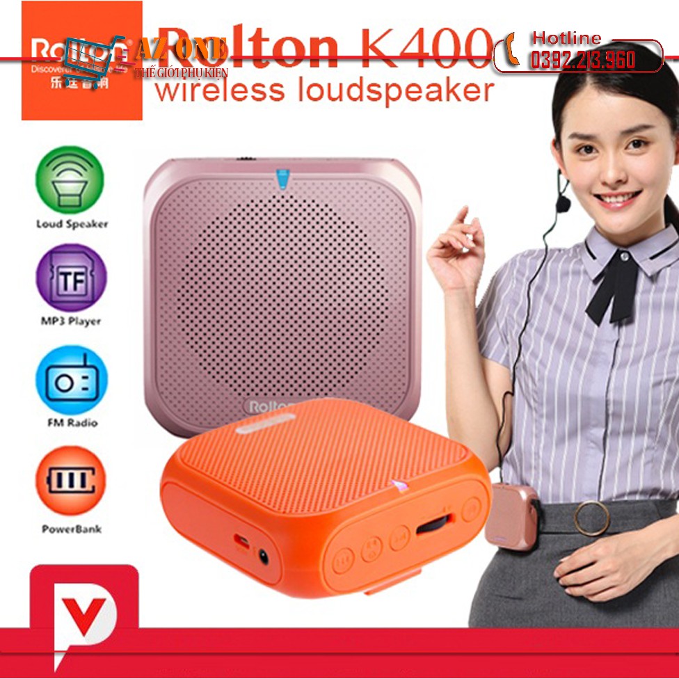  Máy Trợ Giảng Mini Thời Trang Đa Năng 4 Trong 1 ROLTON K400