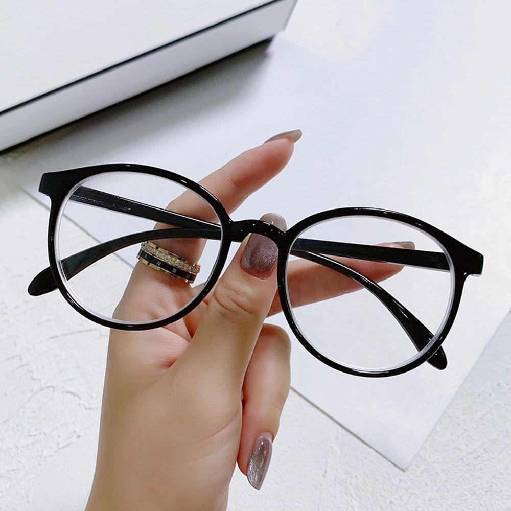 Mắt Kính Gọng Oval Chống Ánh Sáng Xanh Phong Cách Hàn Quốc Dành Cho Nam Nữ