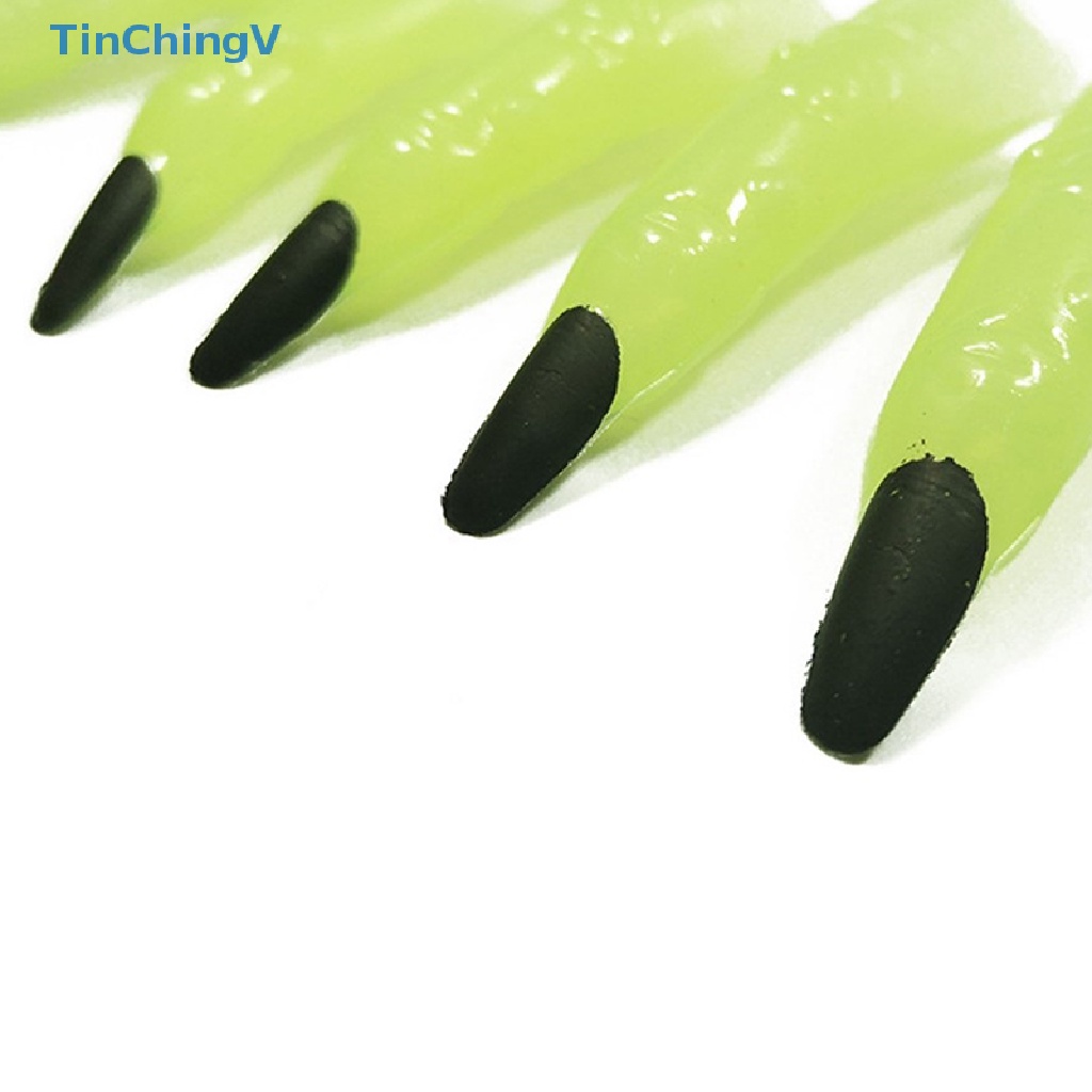 [TinChingV] Set 10 Móng Tay Giả Dạ Quang Hóa Trang Ma Cà Rồng / Halloween