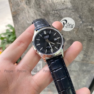 Đồng hồ nam Casio MTS-100L-1 da đen