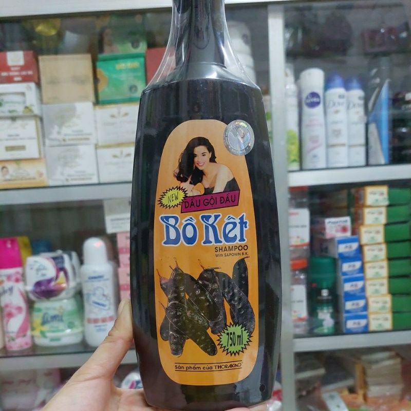 DẦU GỘI ĐẦU TỪ BỒ KẾT THIÊN NHIÊN THORAKAO 750ML, GIÚP TÓC ĐEN MƯỢT, HẾT GÀU