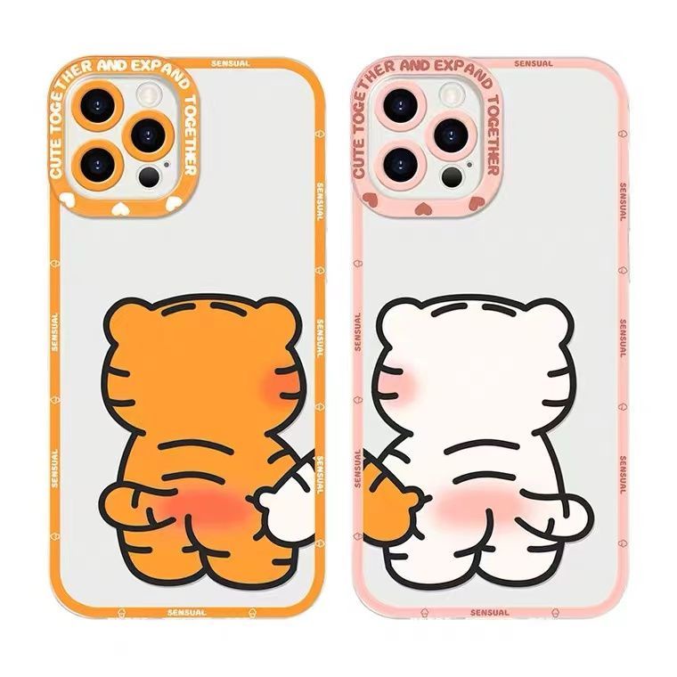 Ốp Điện Thoại TPU Silicon Mềm Trong Suốt Hình Hổ Dễ Thương Cho Iphone 13 12 Mini 11 Pro X XS XR XS Max SE 2020 6 6S 7 8 Plus