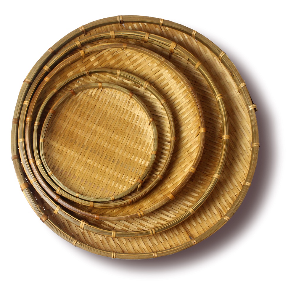 Mẹt tre thủ công VIỀN MÂY phục vụ bầy trang trí món ăn nhà bếp,chụp ảnh,Decor