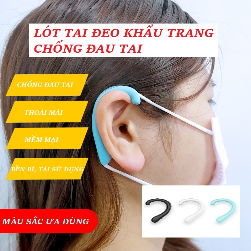 Quai Đeo Silicon Chống Đau Tai Khi Đeo Khẩu Trang, Lót Tai Giả Bảo Vệ Tai MY2