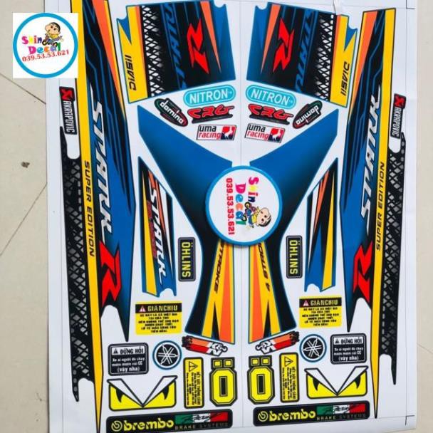 Tem rời Sirius spark R decal 3 lớp