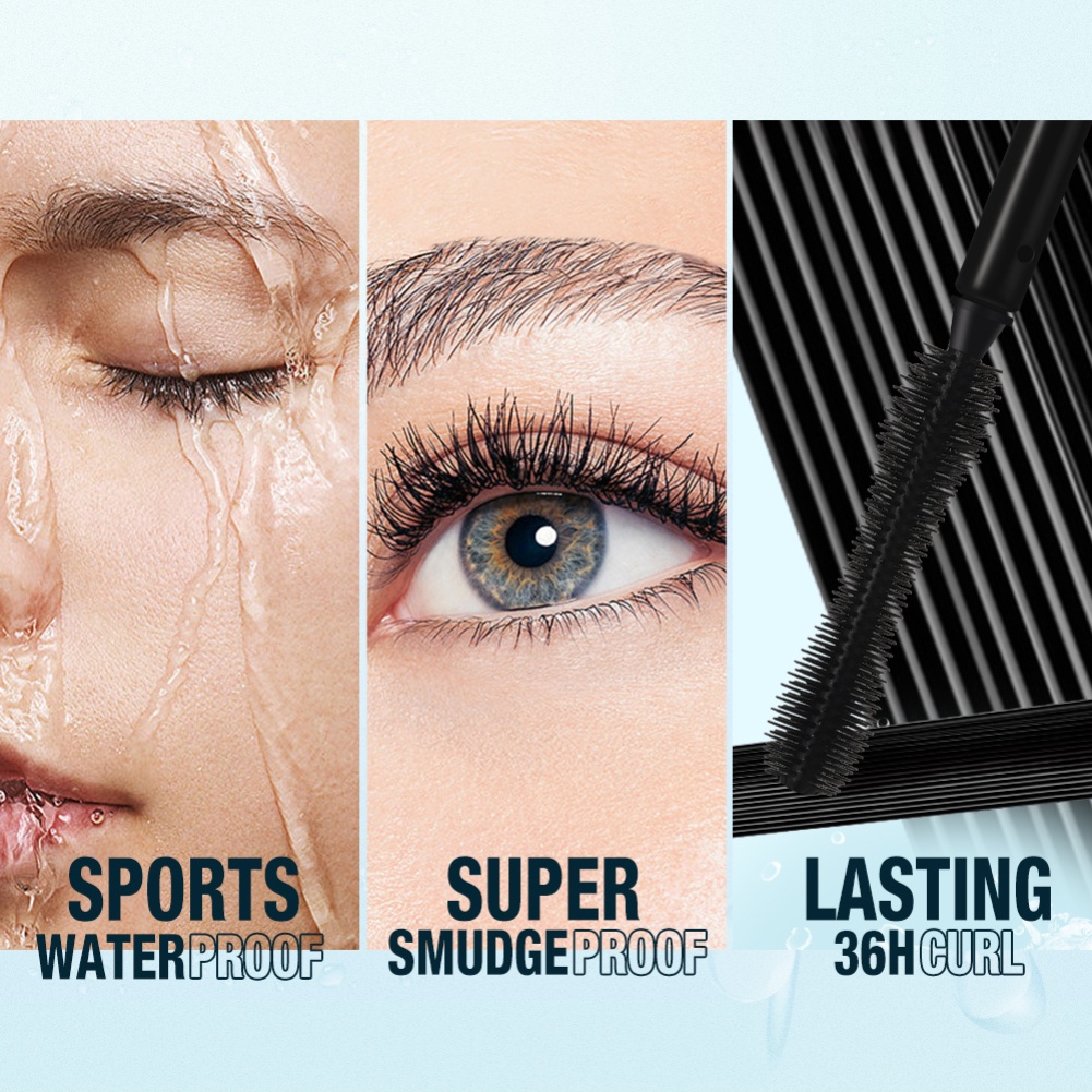 O.two.o Mascara 3D Silk Fiber Mascara không thấm nước Dễ khô Kéo dài lông mi Mềm mại tự nhiên Không dễ làm hào quang Dụng cụ trang điểm mắt cho phụ nữ không lem