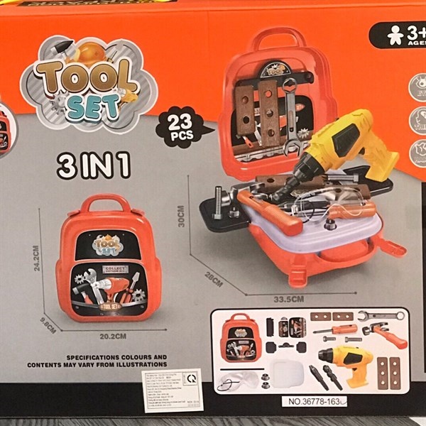 [KHOAN PIN] Hộp đồ chơi dụng cụ, kèm balo vali kĩ sư, búa kiềm dànbh cho bé sáng tạo, tập làm thợ, nhập vai