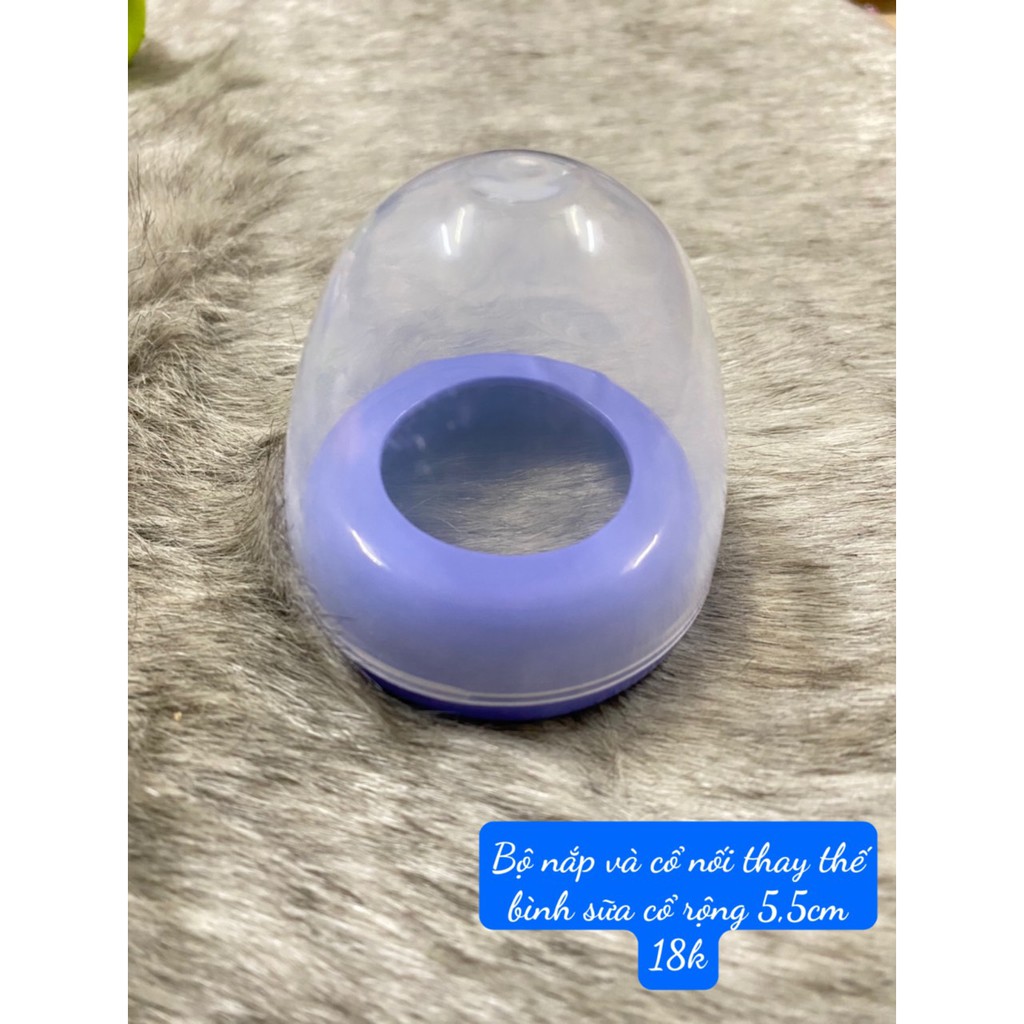 Bộ nắp chặn thay thế bình trữ sữa cổ rộng 160ml/240ml