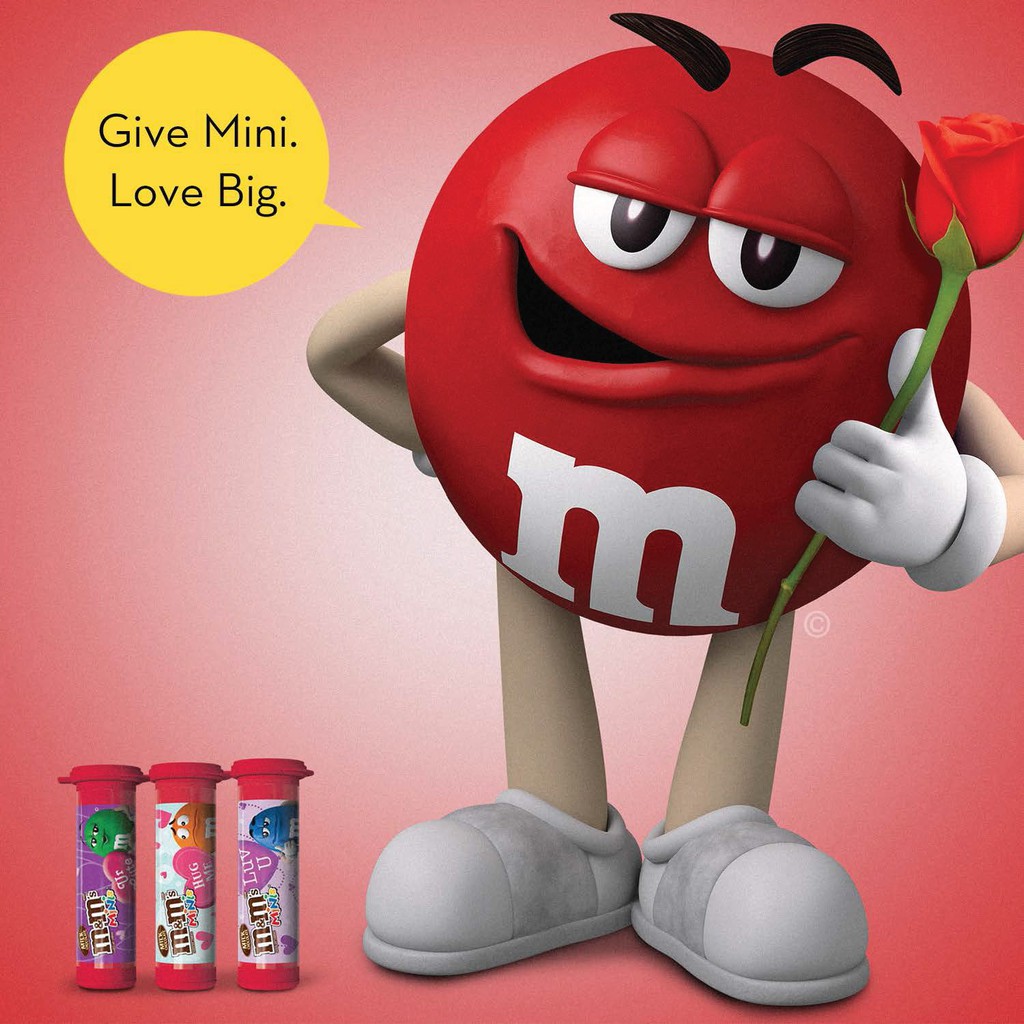 💖🍫 Tuýp Ống / Hộp Kẹo Socola Valentine M&M Milk Chocolate Minis Candy 🍫💖