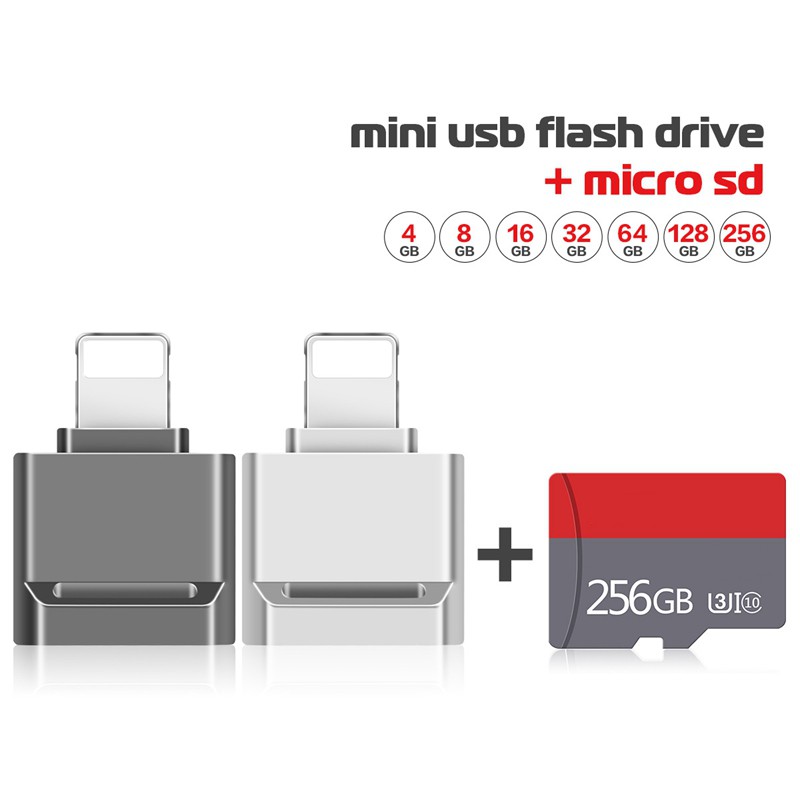 Usb 2.0 Màu Xám Cho Ipad Iphone 5 / 5s / 5c / Se / 6 / 6s / 7 / 7 Plus 8gb