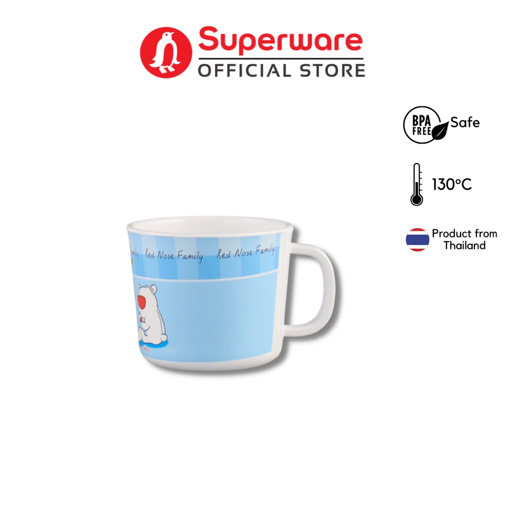 Ly Có Quai Họa Tiết Red Nose 100% Melamine | Superware Thái Lan | CV392