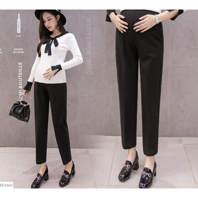Quần Bầu Xinh Quần Vải Bầu Quần Baggy Bầu Quần Bầu Trẻ Trung Năng Động Q110