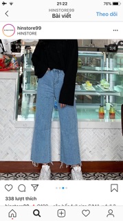 ☀️Baggy Jeans Ống Rộng Trơn
