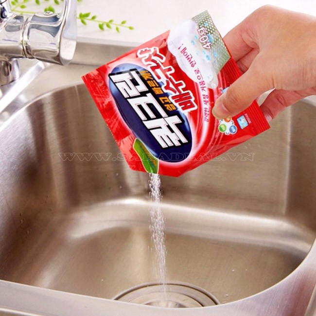 HỘP 5 GÓI BỘT THÔNG TẮC ĐƯỜNG ỐNG, THÔNG BỒN CẦU, KHỬ MÙI HÔI BỐC LÊN CỰC HIỆU QUẢ - CỰC NHANH, CỰC MANH