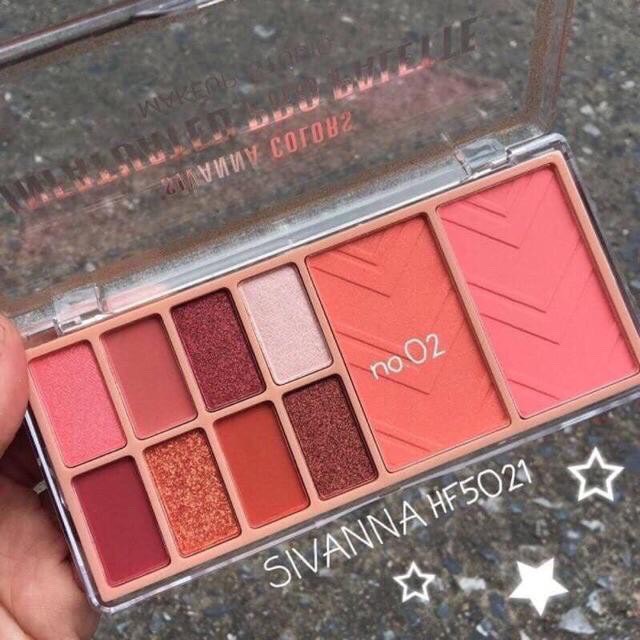 Bảng Phấn Mắt Và Má Hồng Sivanna Colors Infatuated Pro Palette HF5021