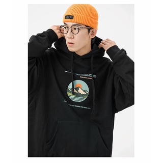 Áo hoodie hình Mountain 2 màu trắng đen
